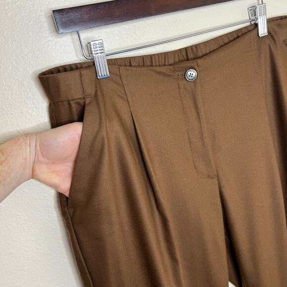 J. Jill Brown Dress Trousers 14T - Picture 2 of 9